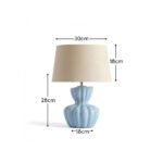 Dawes 30cm Ceramic Lamp Base - Cornflower Blue - Image 7