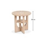 Outlet - Delphi Light Brushed Acacia Side Table - Image 9