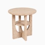 Outlet - Delphi Light Brushed Acacia Side Table - Image 8