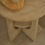Delphi Light Brushed Acacia Side Table - Image 6