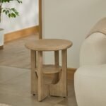 Outlet - Delphi Light Brushed Acacia Side Table - Image 3