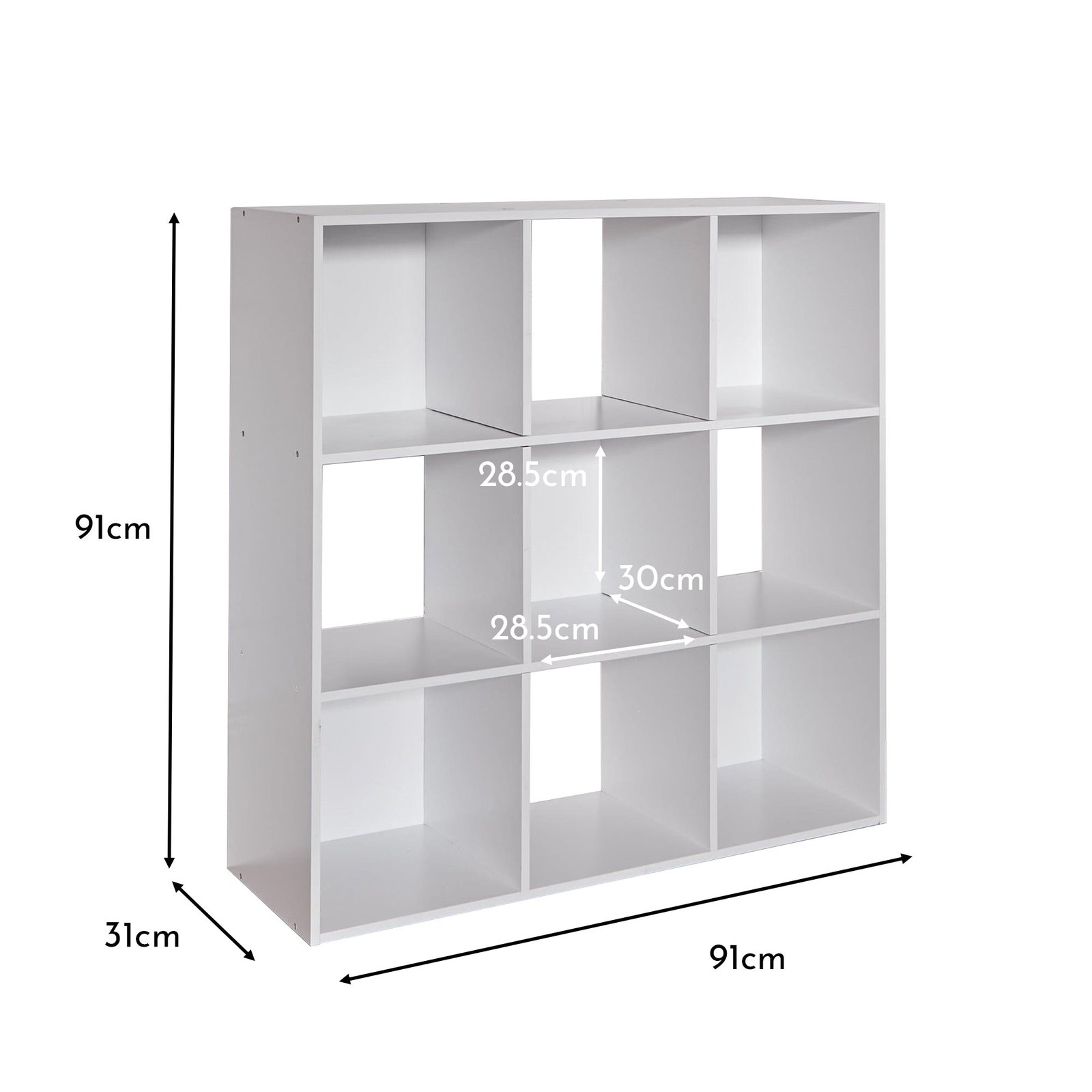 9 Cube Storage Unit - Chalk White Bookcase 1 9 Cube Storage Unit / White Bookcase