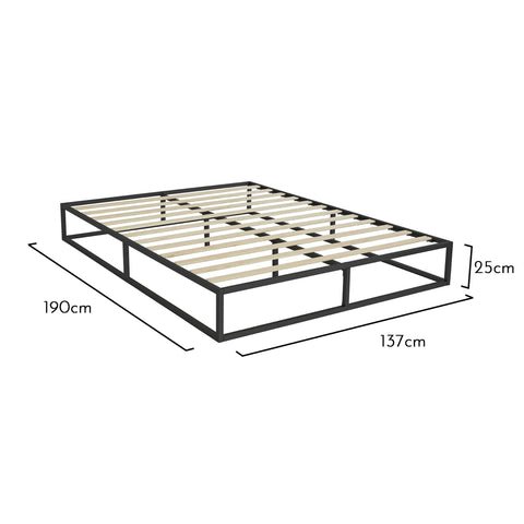 Indy Double Platform Bed - Black Metal 1 Indy Double Platform Bed - Black Metal