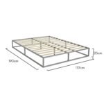 Indy Double Platform Bed - Grey Metal - Image 6