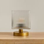 Outlet - Edworth 20cm Table Lamp - Clear Glass - Image 3