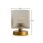 Outlet - Edworth 20cm Table Lamp - Clear Glass - Image 9