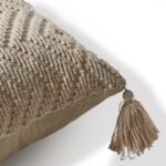 Elborough 50x50cm Diamond Cotton Tasseled Cushion Cover - Off White - Image 10