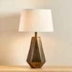 Elcombe Bronze Lamp with Coningsby White Shade - 35cm - Image 3