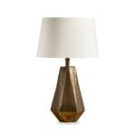 Elcombe Bronze Lamp with Coningsby White Shade - 35cm - Image 11