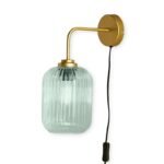 Elland Plug in Wall Light Gold - Sage Green - Image 4