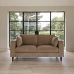 Outlet - Emily 2 Seater Sofa - Driftwood with Dark Oak Legs - Image 2