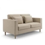 Emily 2 Seater Sofa - Sand with Pale Oak Legs - Image 6