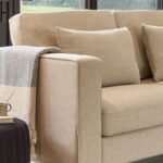 Emily 2 Seater Sofa - Sand with Whitewash Oak Legs - Image 3