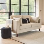 Emily 2 Seater Sofa - Sand with Pale Oak Legs