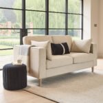 Emily 3 Seater Sofa - Sand with Whitewash Oak Legs