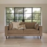 Outlet - Emily 3 Seater Sofa - Driftwood with Dark Oak Legs