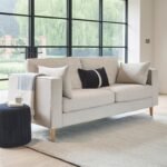Emily 3 Seater Sofa - Sand with Pale Oak Legs