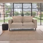 Emily 2 Seater Sofa - Sand with Pale Oak Legs - Image 5
