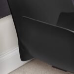 Outlet - Logan Swivel Chair - Black with Black Legs - Image 4