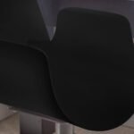 Outlet - Logan Swivel Chair - Black with Black Legs - Image 3