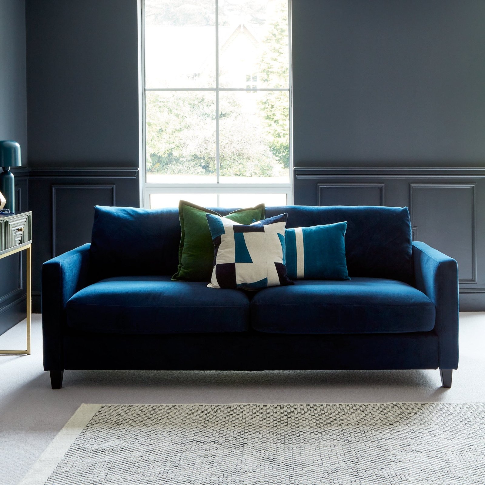 Holbeck 45x45cm Velvet Cushion Cover - Fern Green - Image 5