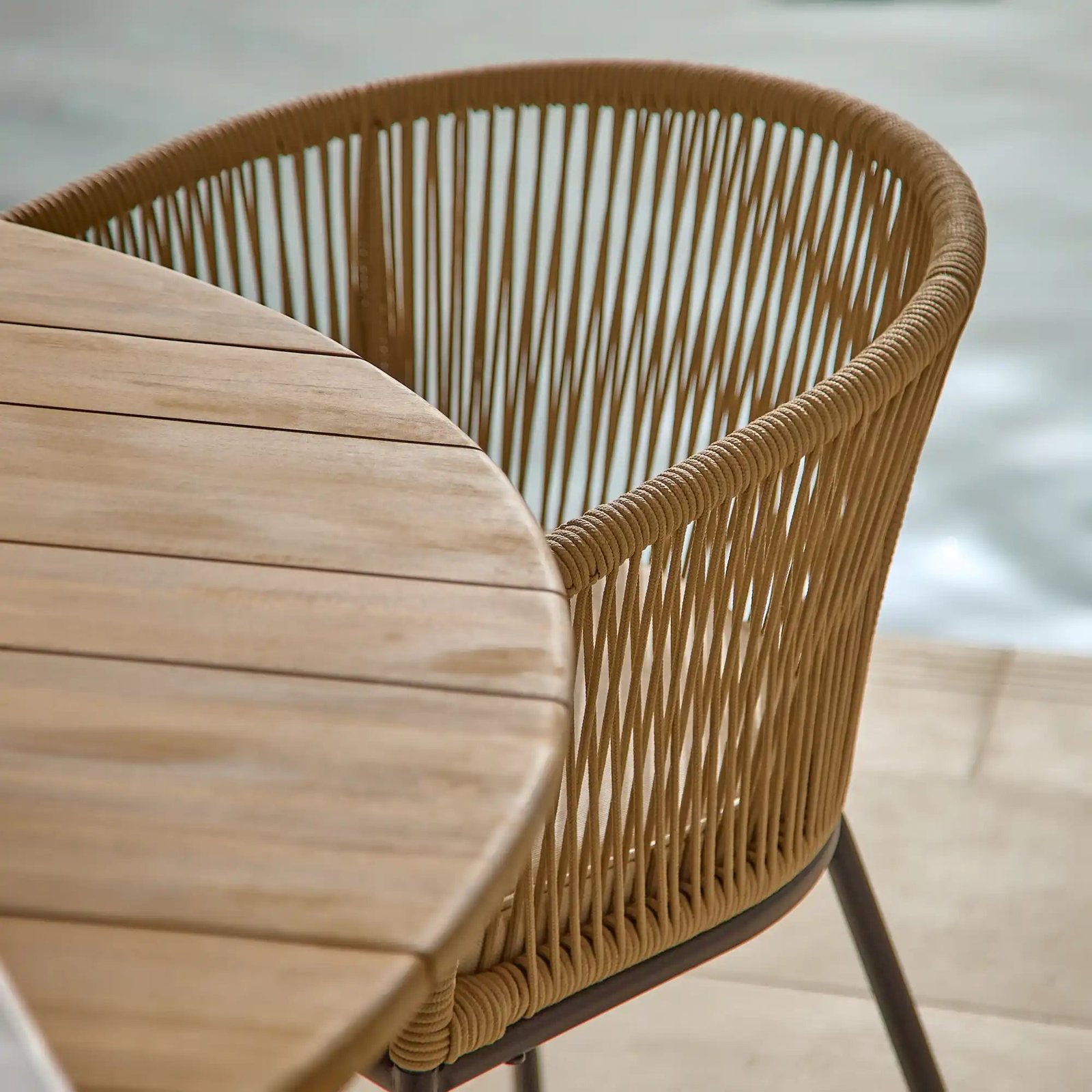 Hali Natural Rope Chair with Cushions - Set of 2 - Image 8