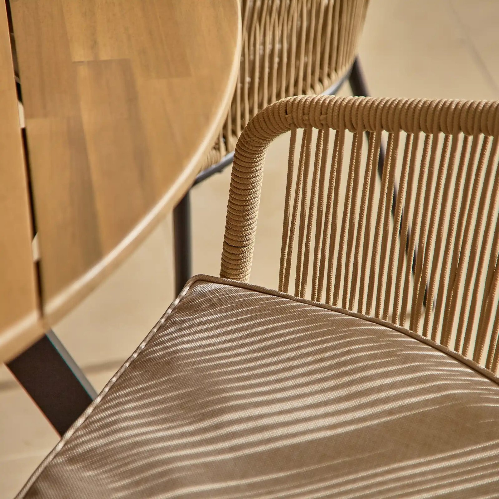 Hali Natural Rope Chair with Cushions - Set of 2 - Image 7