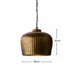 Outlet - Elcombe Large Metal Light Pendant  - Bronze - Image 8