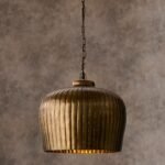 Elcombe Large Metal Light Pendant  - Bronze