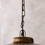 Outlet - Elcombe Large Metal Light Pendant  - Bronze - Image 4