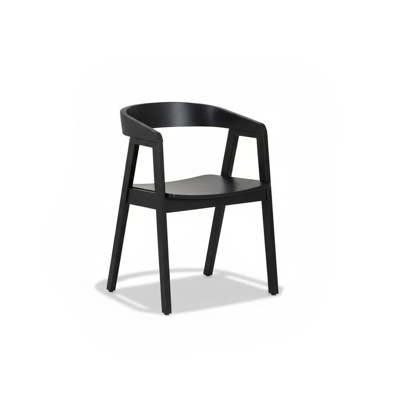 Charlotte Black Oak Round Dining Table Set - 4 Seater - Ella Black Dining Armchairs - Image 7