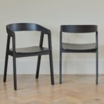 Charlotte Black Oak Round Dining Table Set - 4 Seater - Ella Black Dining Armchairs - Image 3