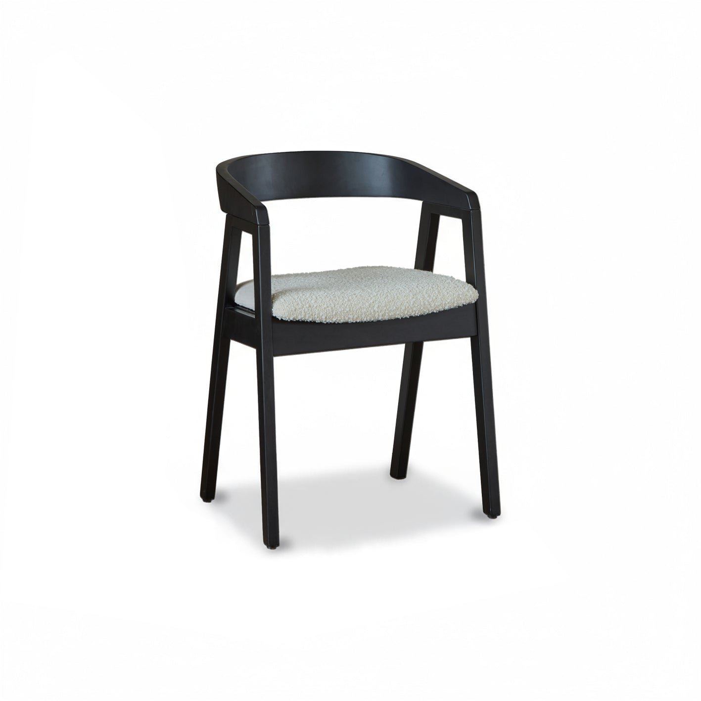 Paul Black Oak Extending Dining Table Set - 6 Seater -  Ella Fawn Linen Carver Chairs - Black Oak Legs - Image 12