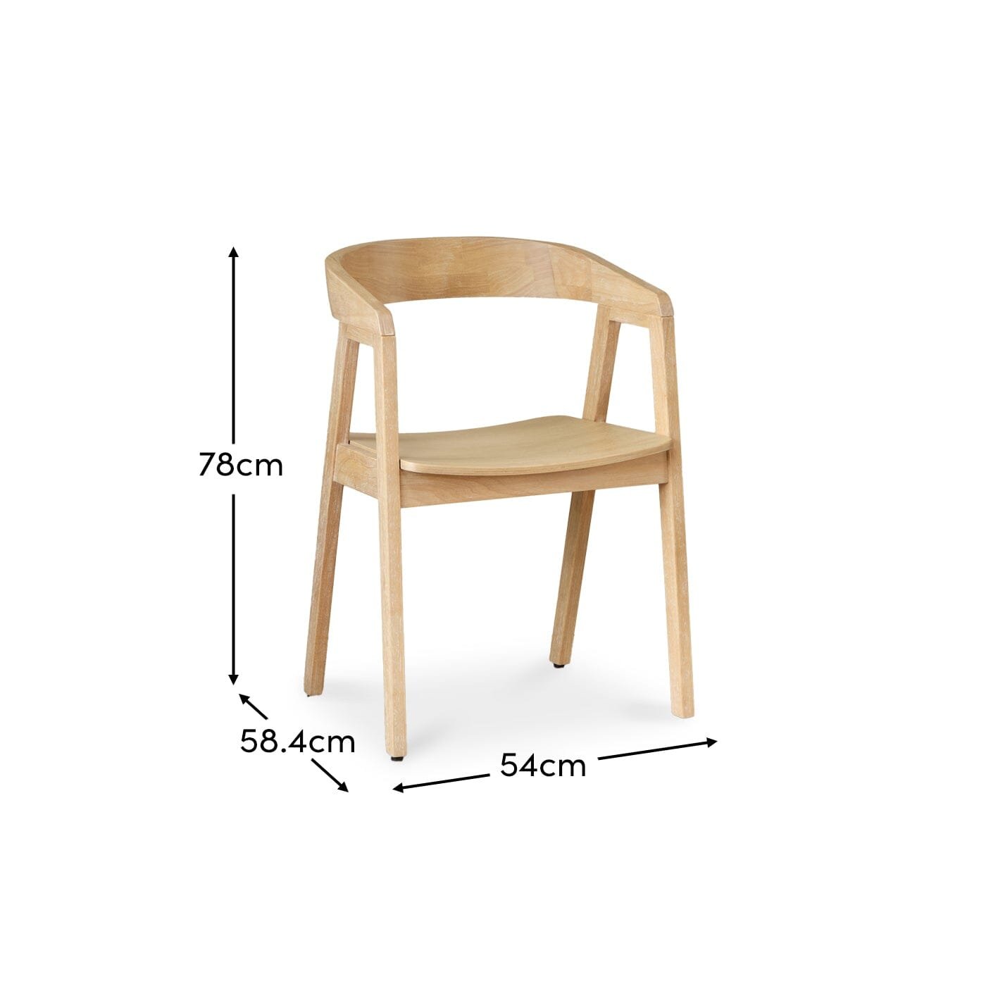 Ella Carver Chairs - Set of 2 - Whitewash Oak - Image 9