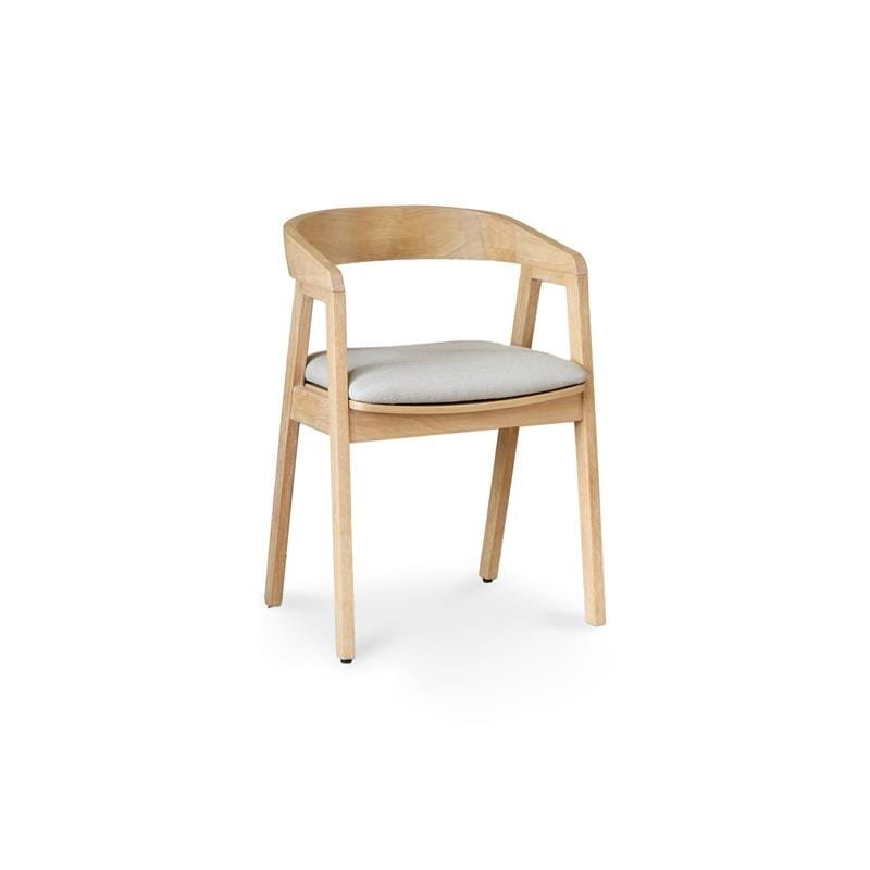 Ella Fawn Linen Dining Armchairs - Set of 2 - Whitewash Oak Legs - Image 6
