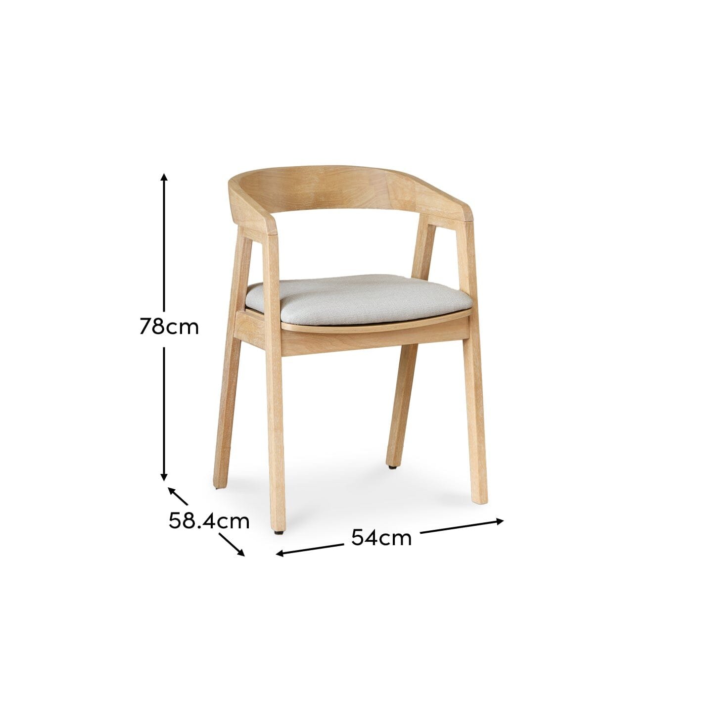 Ella Fawn Linen Dining Armchairs - Set of 2 - Whitewash Oak Legs - Image 7
