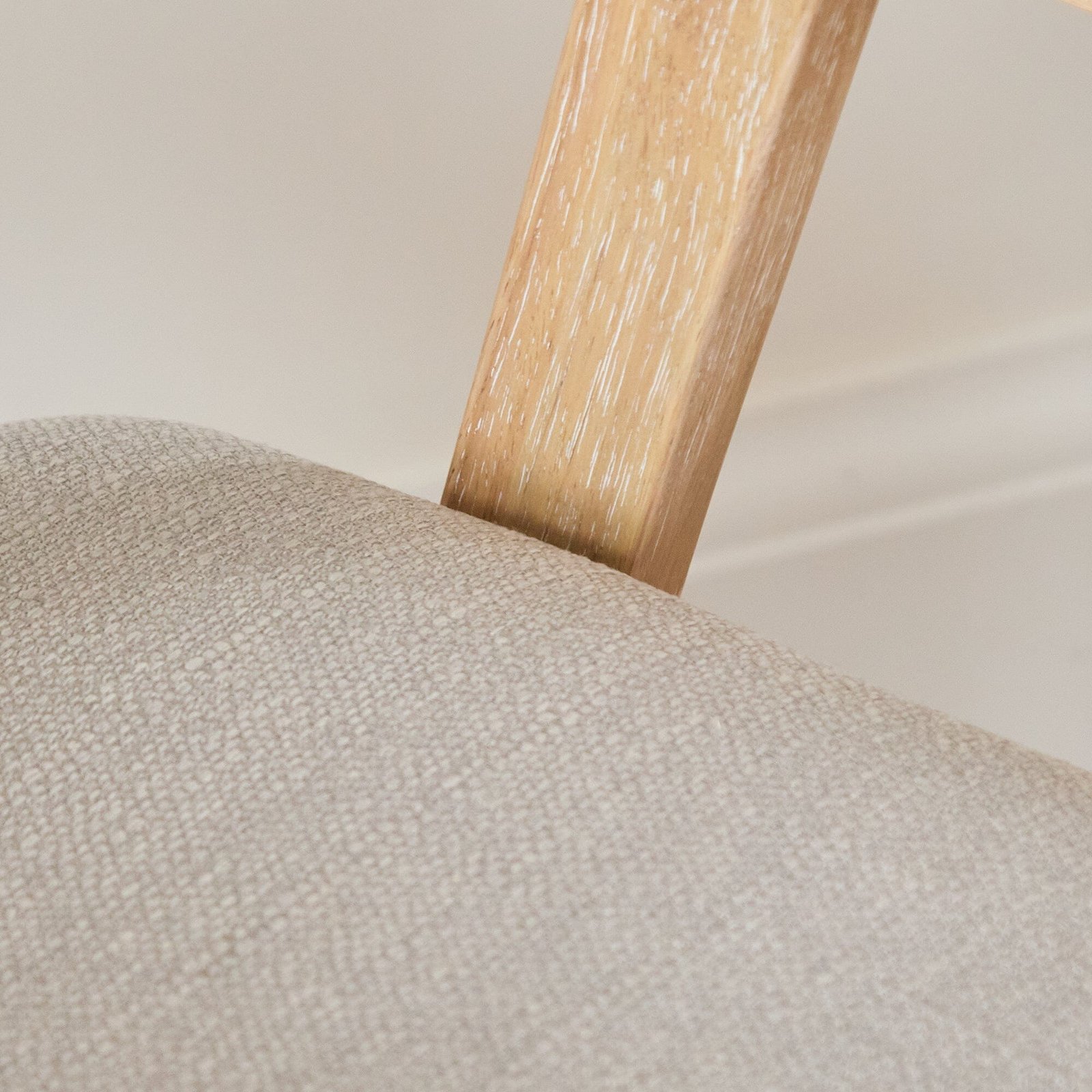Ella Fawn Linen Dining Armchairs - Set of 2 - Whitewash Oak Legs - Image 5