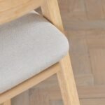 Ella Fawn Linen Dining Armchairs - Set of 2 - Whitewash Oak Legs - Image 4