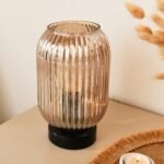 Elland 22.5cm Glass Table Lamp - Champagne & Black