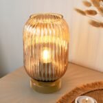 Elland 22.5cm Glass Table Lamp - Champagne & Gold - Image 2