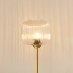 Elland 150cm Metal Floor Lamp - Clear Glass - Image 3