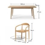 Elowen 6 Seater Wooden Garden Dining Set with Sasha Chairs - Sand Rope - Image 11