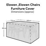 Rectangular Rain Cover 265x170x80cm - Akira Conversation Set - Elowen 6 Seater with Elowen or Sasha Chairs - Image 2