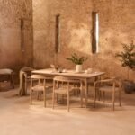 Elowen 6 Seater Wooden Garden Dining Set with Sasha Chairs - Sand Rope - Image 6