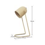 Eltham 42cm Metal Desk Lamp - Taupe - Image 7