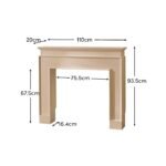 Outlet - Ember 110cm Fireplace Surround - Snow White - Image 9