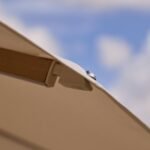 Emporio 3m Ivory LED Cantilever Parasol with 90kg Concrete Parasol Base - Wood Effect - Image 6