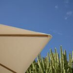 Emporio 3.5x2.6m Ivory Cantilever Parasol with 90kg Concrete Parasol Base - Wood Effect - Image 9
