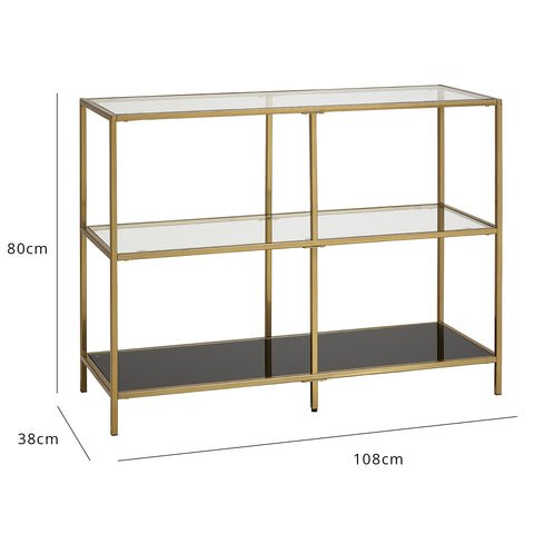 Evelyn Glass Console Table - Gold Frame 1 Evelyn console table - Gold