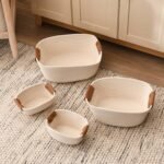 Eynsford Rectangular Baskets - Set of 4 - White